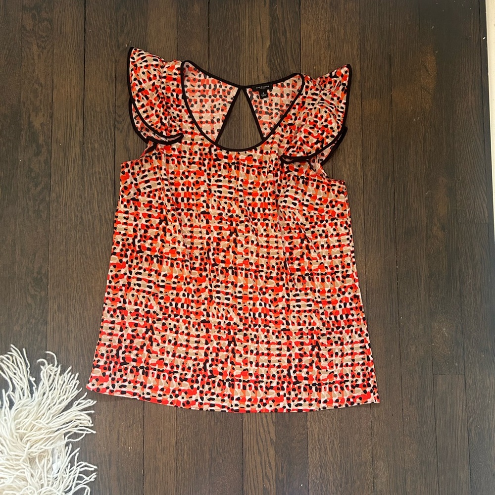 Ann Taylor ruffle sleeve blouse